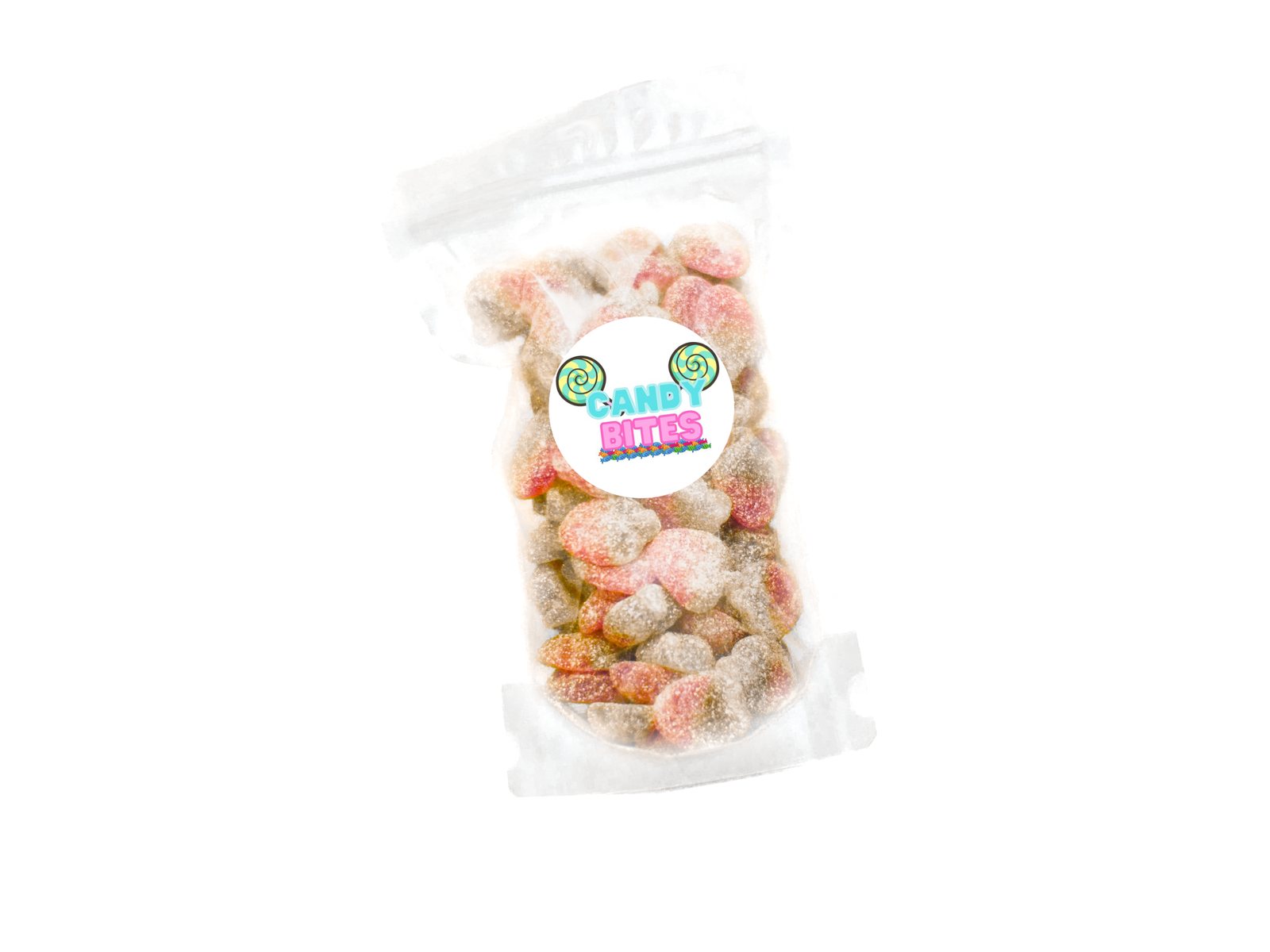 Candy Bites pouch of sour cables on white