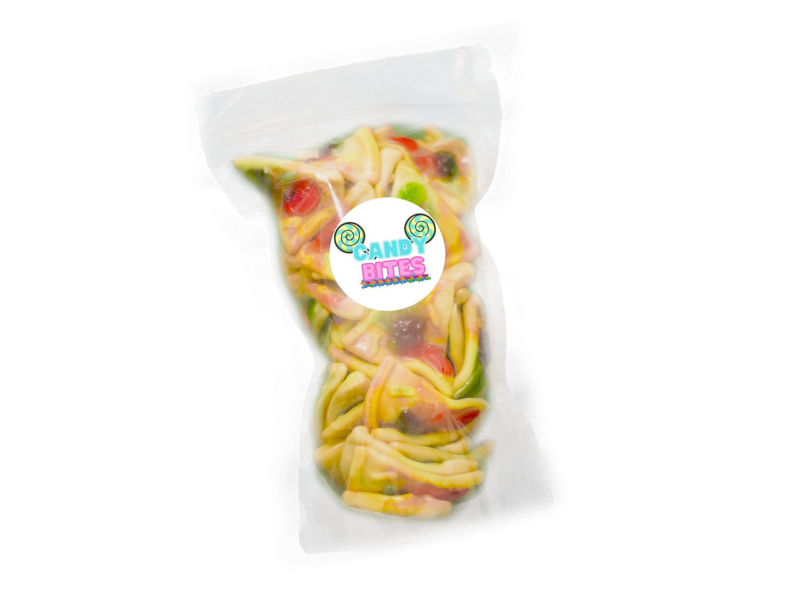 Candy Bites pouch of sour tongues on white