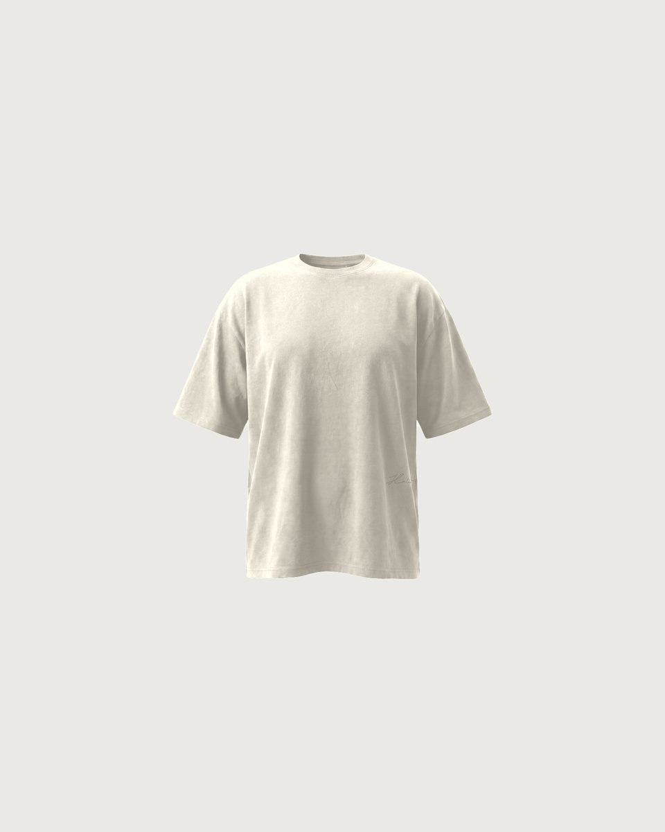 3D render of a sand oversized tee