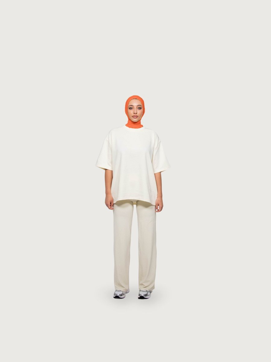 Studio shot recoloured with a vermilion Signature hijab