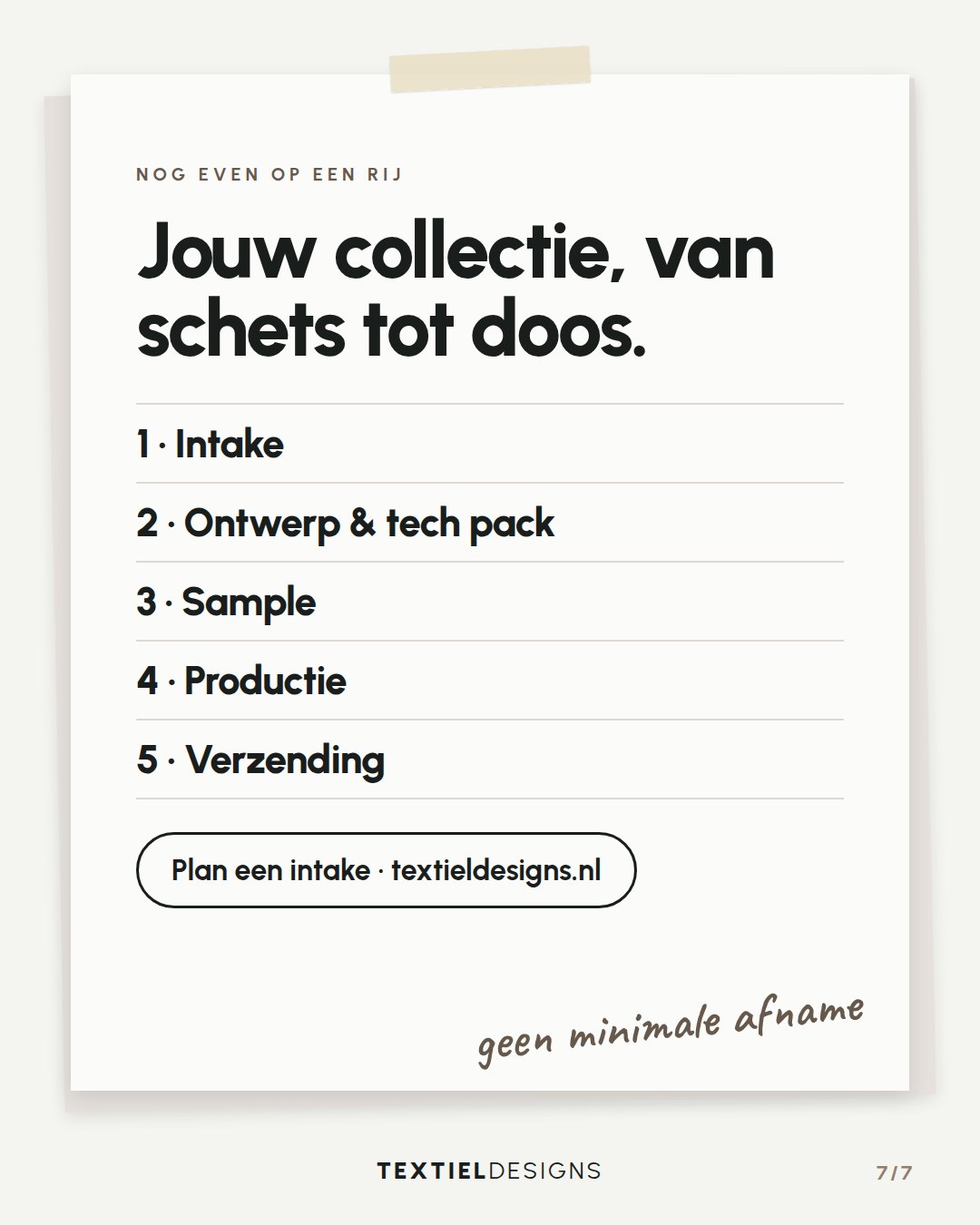 Textiel Designs carousel 'Productieproces', slide 7 of 7