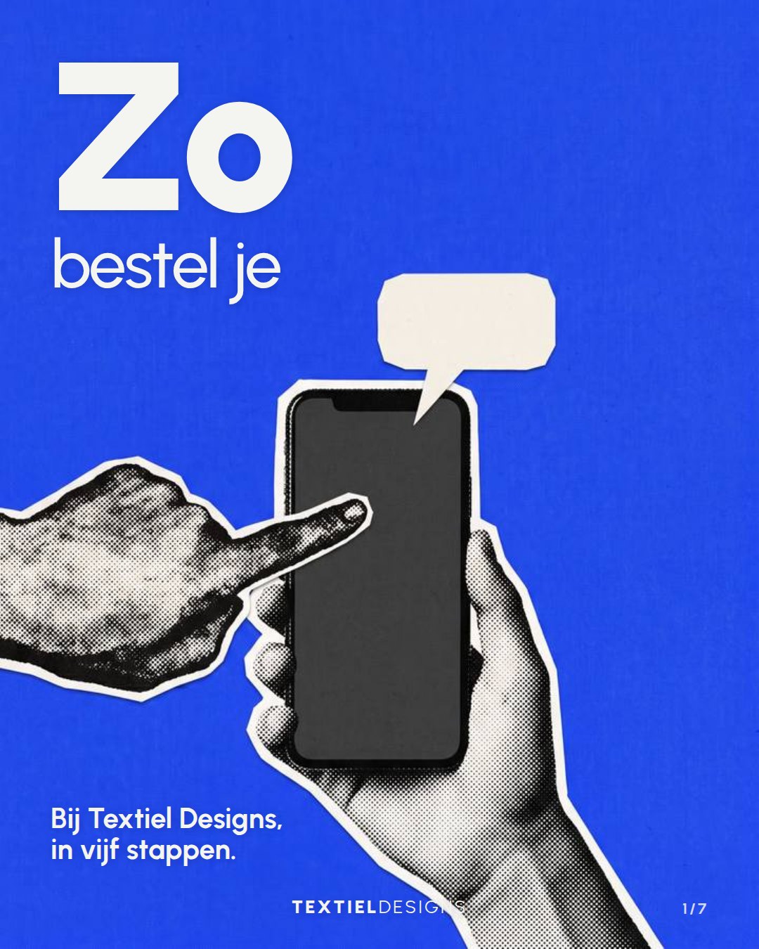Textiel Designs carousel 'Zo bestel je', slide 1 of 7