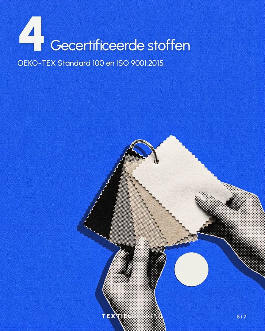 Textiel Designs carousel 'Waarom ons', slide 5 of 7