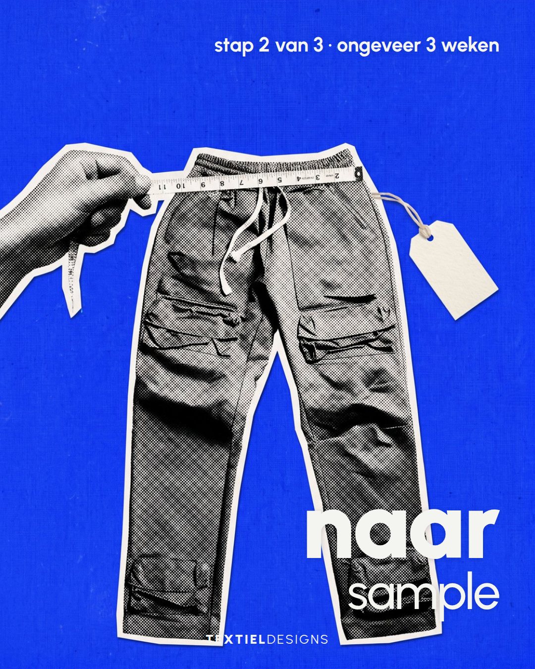 Cobalt carousel slide: 'naar sample' — to sample, step 2