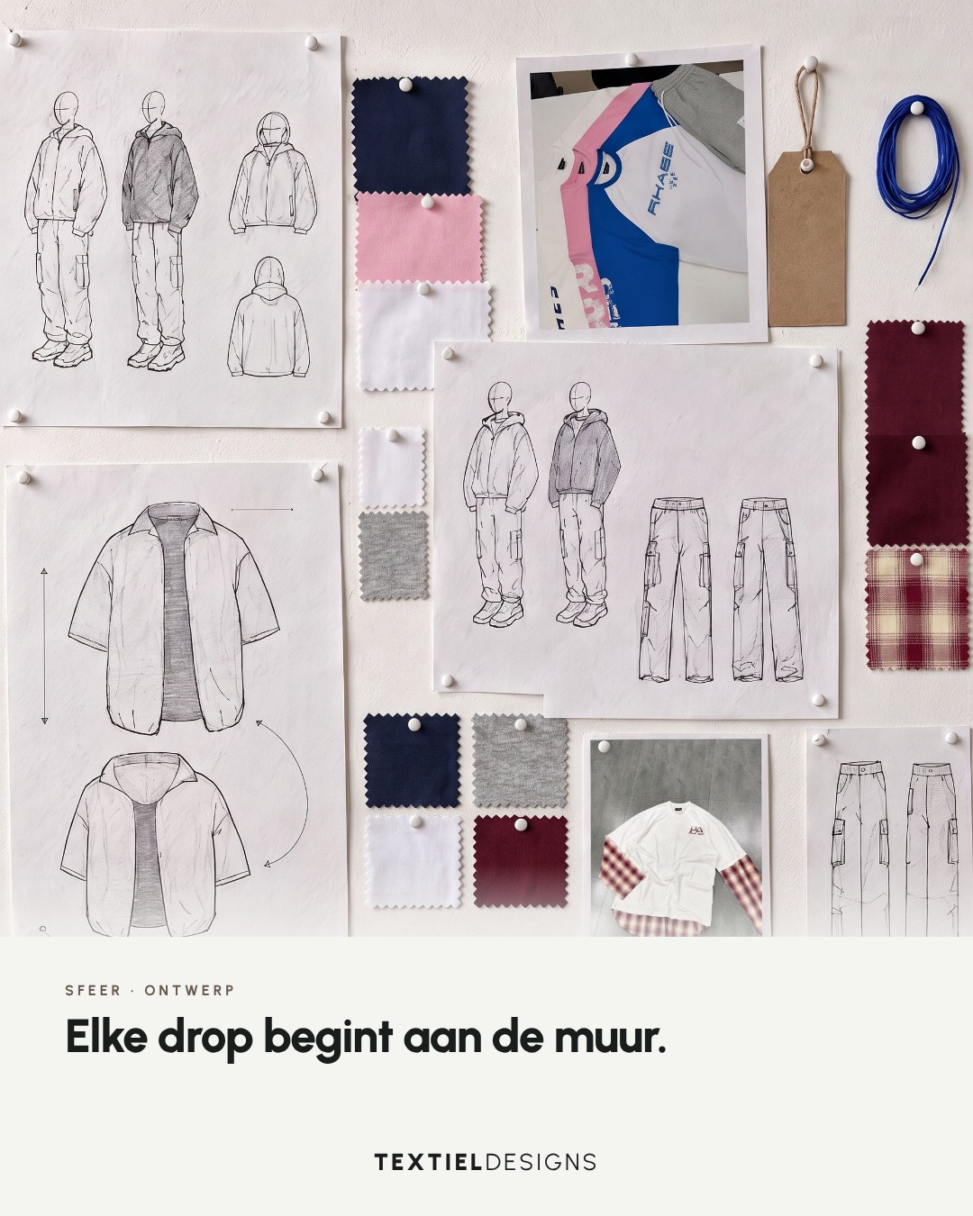 Textiel Designs Instagram post: Every drop starts on the wall